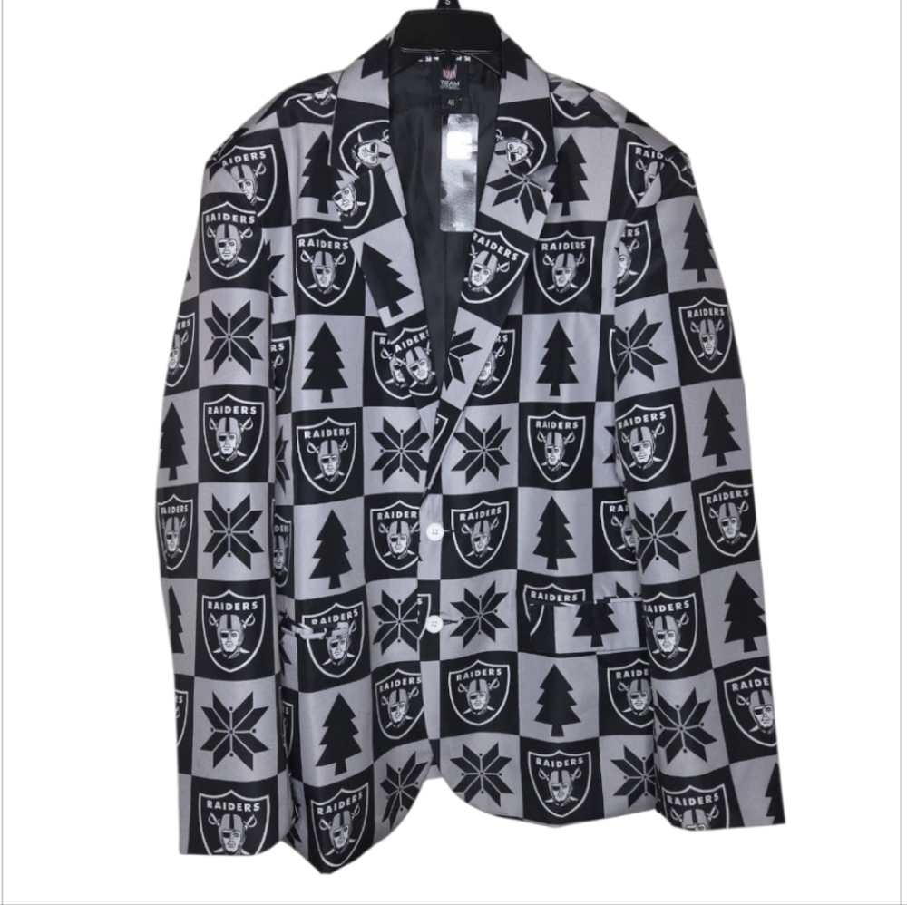 NFL Raiders Men's Blazer Suit Jacket Size 48 NWT